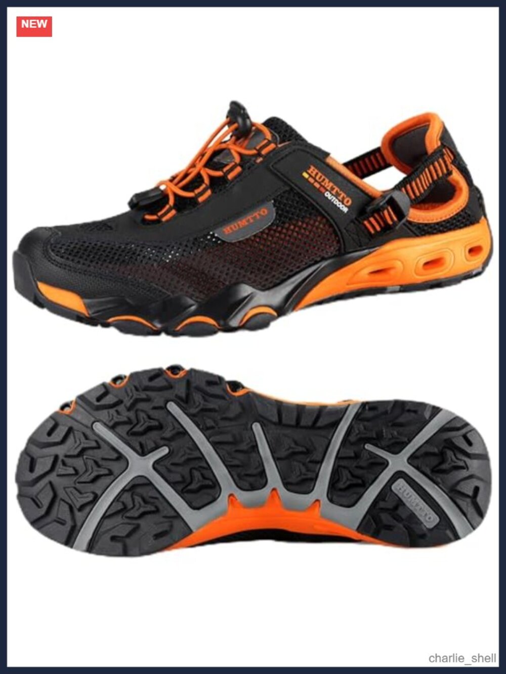 Men's Water Shoes Hiking Sandals Closed Toe Non-Slip Quick Dry Aqua Shoe